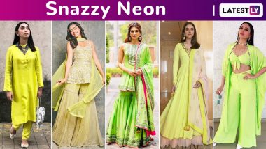 When Ananya Panday, Kriti Sanon, Sonakshi Sinha, Aditi Rai Hydari and Sayani Gupta Gave Us Those Snazzy Neon Goals for Ethnic Ensembles!
