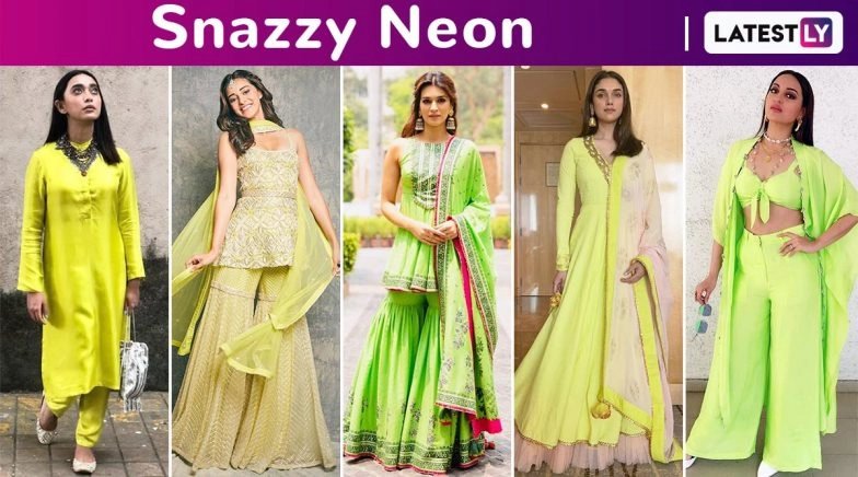 When Ananya Panday, Kriti Sanon, Sonakshi Sinha Gave Those Snazzy Neon Goals for Ethnic Ensembles!