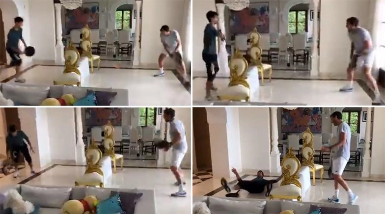 Novak Djokovic Plays Tennis Using Frying Pan During Self-Quarantine (Watch Funny Video)