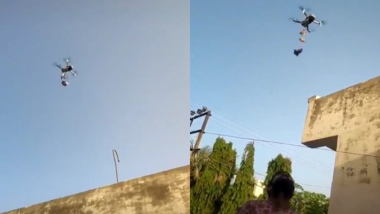 Gujarat Men Use Drones to Deliver Pan Masala in Morbi Amid Coronavirus Lockdown, Video Goes Viral