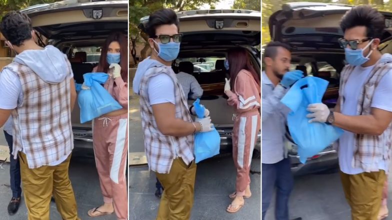 Bigg Boss 13’s Paras Chhabra and Mahira Sharma Do Their Bit, Distribute Food Among Needy During the COVID-19 Crisis (Watch Video)