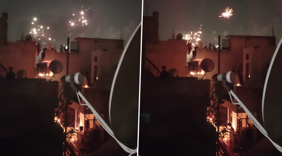 Crackers And Fireworks Heard And Seen Amid '9 PM, 9 Minutes' as People Switch Off Lights And Light Diyas, Candles On PM Narendra Modi's Appeal During Coronavirus Lockdown Crackers And Fireworks Heard And Seen Amid '9 PM, 9 Minutes' as People Switch Off Lights And Light Diyas, Candles On PM Narendra Modi's Appeal During Coronavirus Lockdown