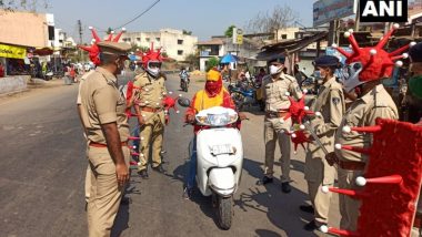 COVID-19 Outbreak: Policemen in Surat Wear Coronavirus-Theme Dresses to Create Awareness