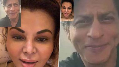 Rakhi Sawant Just Posted an Alleged Screengrab of Her Video Chat With Shah Rukh Khan and Internet's Losing Its Calm! (View Pic)