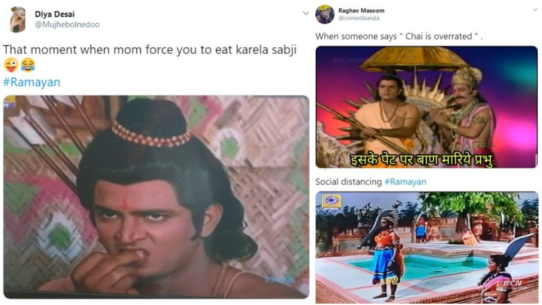 Doordarshan’s Ramayan Funny Memes: From ‘Iske Pet Par Baan Mariye Prabhu Ram’ to ‘Lakshman’s Expression’, Check Out New-Age Hilarious Jokes on Episodes