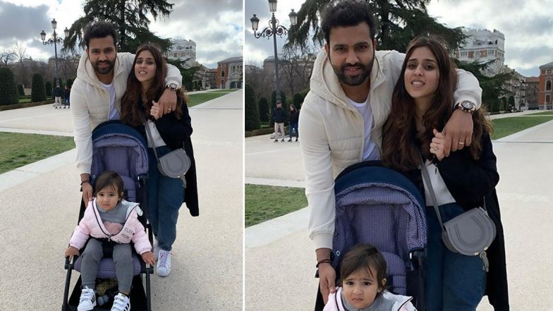 Rohit Sharma Shares Cute Family Pic With Wife Ritika and Daughter Samaira, Says ‘Missing Travelling With These Two’