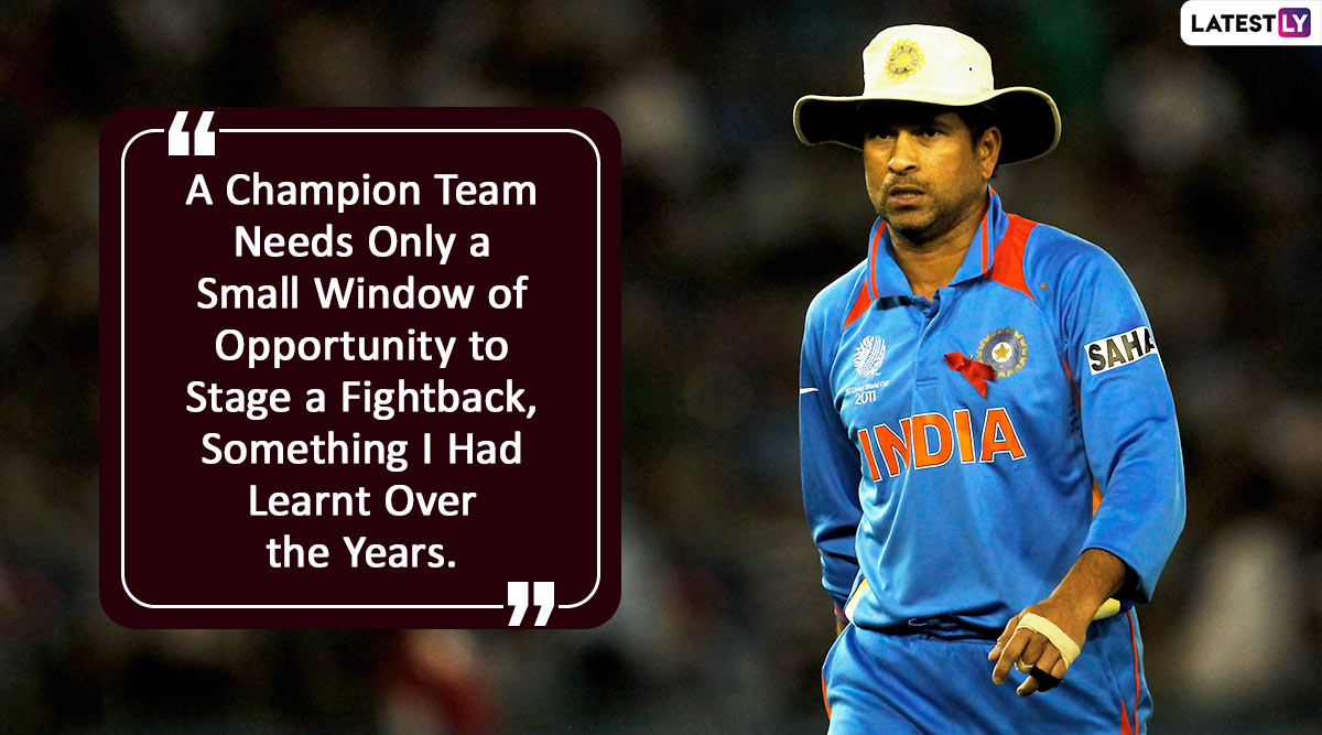 Sachin Tendulkar Quotes With Images: Thought-Provoking Sayings by ...