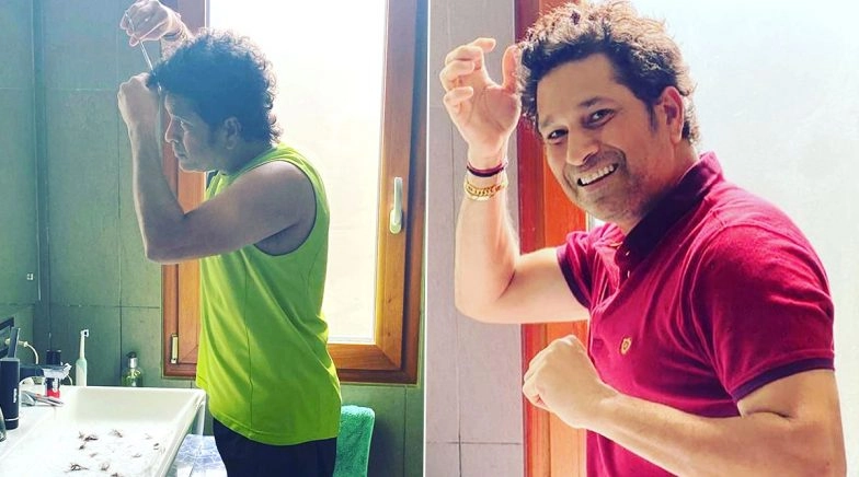 Sachin Tendulkar Reveals New Hairstyle! Master Blaster Takes Up Challenge of Cutting Hair at Home