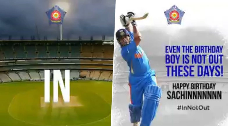 Mumbai Police's Birthday Wish for Sachin Tendulkar Gives an Important Reminder of Staying In 