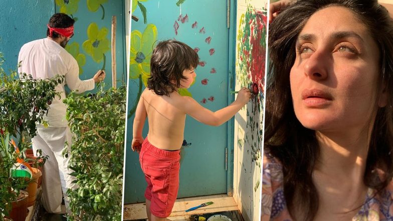 #QuaranTimDiaries: Taimur Follows in Papa Saif Ali Khan's Footsteps, Mommy Kareena Kapoor Khan Urges Her Kid to Do As He Pleases (View Post)