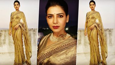 When Samantha Akkineni Looked Gorgeous in a Glittery Gold Saree and Had Us Gazing in Amazement!