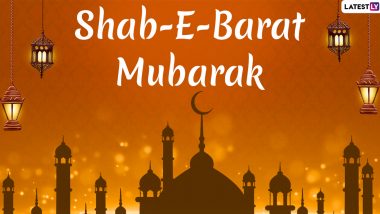 Shab-e-Barat 2020 Hindi Wishes: WhatsApp Stickers, Facebook Greetings, GIF Images, SMS and Messages to Send on The Muslim Observance of Mid-Sha'ban