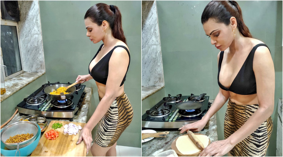Sherlyn Chopra Gives Cooking a Sexy Twist As She Prepares 'Rotis and  Cabbage Sabzi' in a Racy Outfit (View Pics) | ðŸ›ï¸ LatestLY