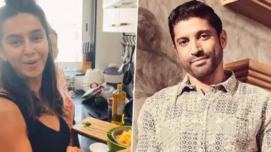 Farhan Akhtar Turns Cameraman and Assists Girlfriend Shibani Dandekar As She Cooks Mushroom Pasta for Him (Watch Video)