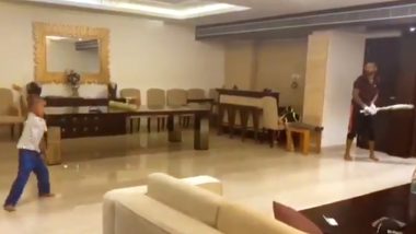 Shikhar Dhawan and Son Zoravar Play Quarantine Premier League at Home Amid Coronavirus Lockdown (Watch Video)