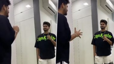 Shreyas Iyer Plays Rock Paper Scissors With His ‘Twin’ Amid COVID-19 Lockdown (Watch Video)