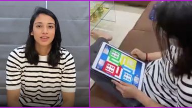 Indian Women's Cricket Team Lockdown Diaries: Smriti Mandhana Plays Ludo Game Online With Teammates, Troubles Brother While Staying Indoors (Watch Video)