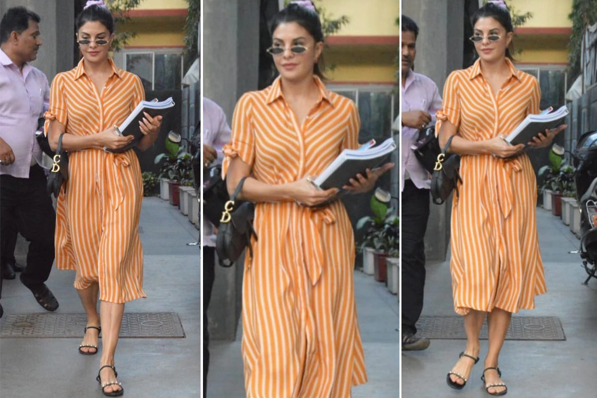Summertime Yellow Stripe Fashion Trend - Jacqueline Fernandez