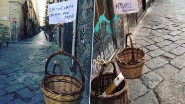 'Support Baskets' Filled With Food Are Hung From Balconies in Italy To Feed Homeless Amid Coronavirus Lockdown (See Pictures & Videos)