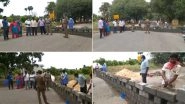 Tamil Nadu Govt Raises 7-Feet Walls Across Roads Bordering Andhra Pradesh, Aims to Seal Vehicular Movement Amid COVID-19 Lockdown; Watch Video
