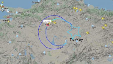 Turkish Airlines Makes World’s Largest National Flag in The Sky to Mark National Sovereignty and Children's Day 2020 (View Pic)