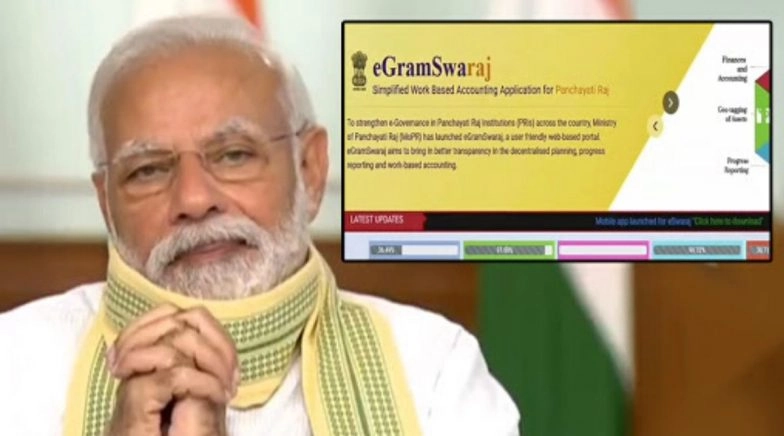 PM Narendra Modi Launches E-Gram Swaraj App Via Video Conferencing 