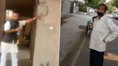 BJP MLA Brijbhushan Rajpoot Harasses Muslim Vegetable Vendor For Using Hindu Name, Tells Him Not to Enter the Area, Watch Video