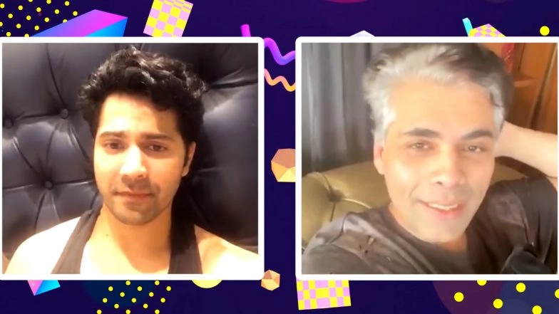 Karan Johar Flaunts His Grey Hair amid Lockdown and Varun Dhawan Is in Love with KJo’s New Look (Watch Video)