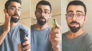 Virat Kohli New Look: Indian Captain Shaves Off Beard and Starts #TrimAtHome Challenge on Social Media (Watch Video)