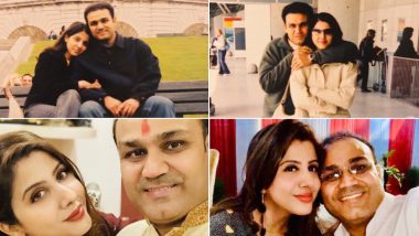 Virender Sehwag Wishes Wife Aarti on Their 16th Wedding Anniversary, ‘The Older We Get the More Interested I Become in You,’ Says Former Indian Opener