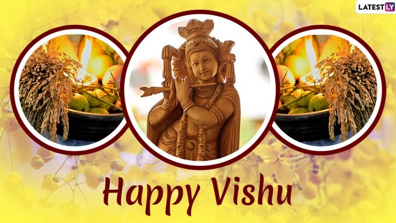 Happy Vishu 2020 Messages & Vishu Ashamsakal Images: WhatsApp Stickers, GIF Images, Facebook Greetings in Malayalam, SMS to Send Happy Kerala New Year Wishes
