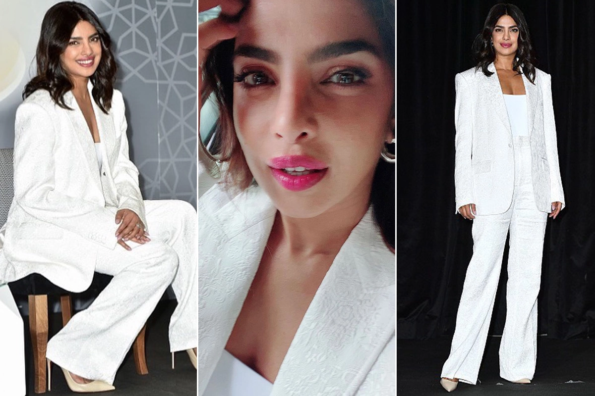 White Pantsuits for the Win - Priyanka Chopra