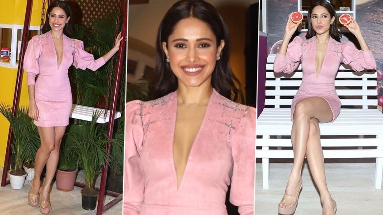Yo or Hell No? Nushrat Bharucha in Rudraksh Dwivedi Pink Dress – View Pics