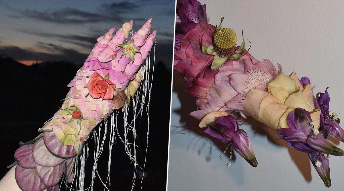 Photos News Girl Accessorise Her Hand With Beautiful Flowers for