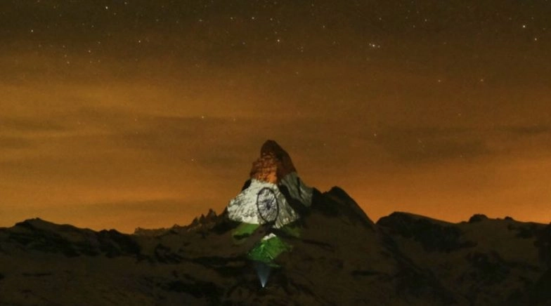 Indian Tricolour Projected on Matterhorn Mountain in Switzerland Amid COVID-19 Pandemic; See Pic