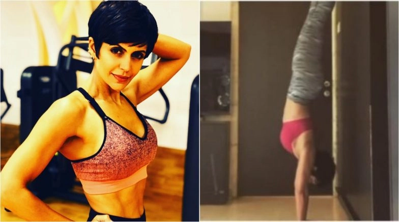Mandira Bedi Makes a Difficult Handstand Look Damn Easy In Just Twelve Attempts (Watch Video)