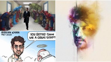 Irrfan Khan, Rest in Peace: From Cartoons to Posters, Fans Make Lovely Tributes to Show Their Respects to the Departed Acting Legend (View Pics)