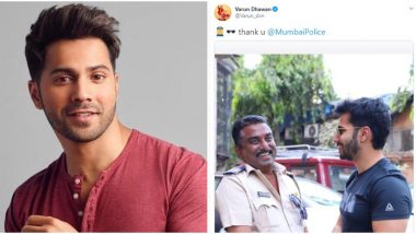 Did Varun Dhawan Break Quarantine to Shake Hands With Policeman Without a Mask? Here’s the Truth About the Picture That He Tweeted and Later Deleted!