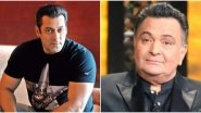 Rishi Kapoor No More: Salman Khan Mourns the Veteran Actor's Sad Demise, Offers Condolences to his Friends and Family