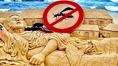 On World Malaria Day 2020, Sudarsan Pattnaik Crafts Sand Art to Raise Awareness on the Deadly Disease (View Pic)
