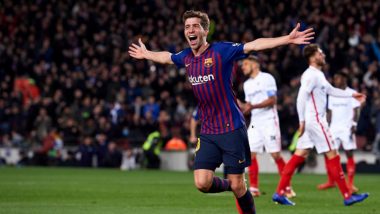Sergi Roberto’s Goal During Barcelona vs PSG, Champions League 2016-17 Qualifies for ‘Goal of the Day’ as Catalan Giants Revisit the Iconic Game (Watch Video)