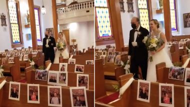 Two Louisiana Healthcare Workers Get Married at Church With Photos of Family Members and Friends Pinned to the Pews (Watch Emotional Video)