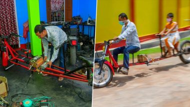 Social Distancing Motorbike With 1-Metre Gap Invented by Indian Mechanic (Watch Video)