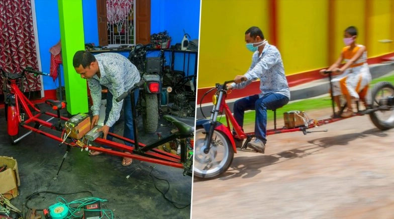 Indian Mechanic Invents ‘Social Distancing’ Motorbike