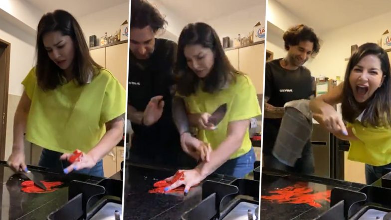 Sunny Leone Scares Husband Daniel Webber With A Prank, Comforts Him Saying, 'Lemme Give You A Pappi' (Watch Video)