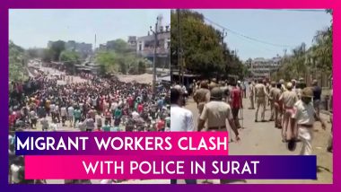 Migrant Workers Clash With Police In Surat, Gujarat Amid The Lockdown; Stones Thrown, Tear Gas Fired