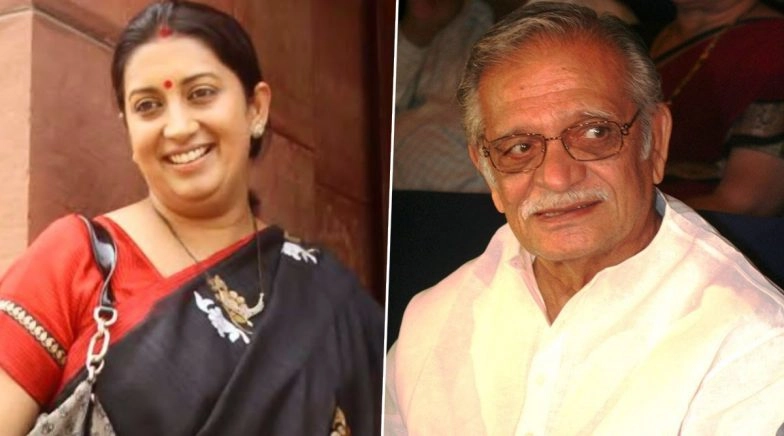 Smriti Irani Pays Poetic Tribute to Gulzar Sahab