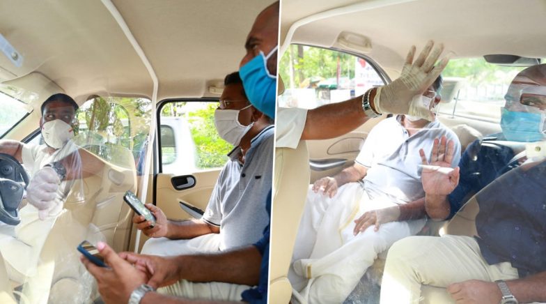 Fibre Glass Partition Used in Taxis in Kerala's Ernakulam District To Prevent Coronavirus Spread