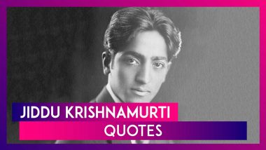 Jiddu Krishnamurti 125th Birth Anniversary: 8 Inspiring Quotes On Life By the Indian Philosopher