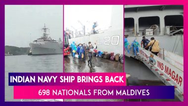 Indian Navy Ship INS Jalashwa Reaches Kochi From Maldives With 698 Indians Amid COVID-19 Lockdown